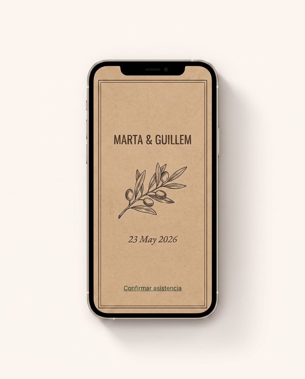 Invitación digital · Boda rústica — Marta & Guillem